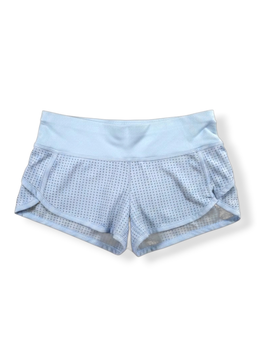 IVIVVA By Lululemon Girl Athletic Run Speed Relay Racer Shorts 10 Baby Blue - Picture 2 of 10